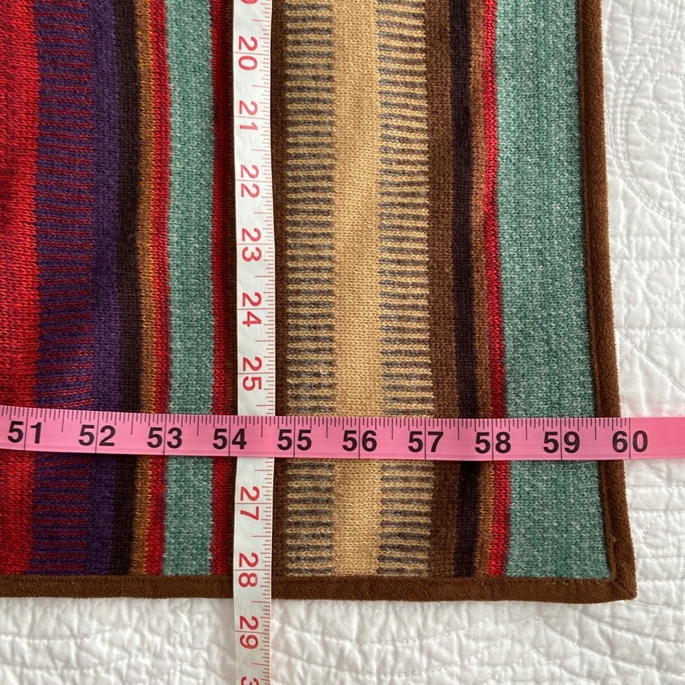 Ralph Lauren Serape Stripes Open Cardigan Waterfall Drapped Knit Wrap L to XL - Picture 10 of 15